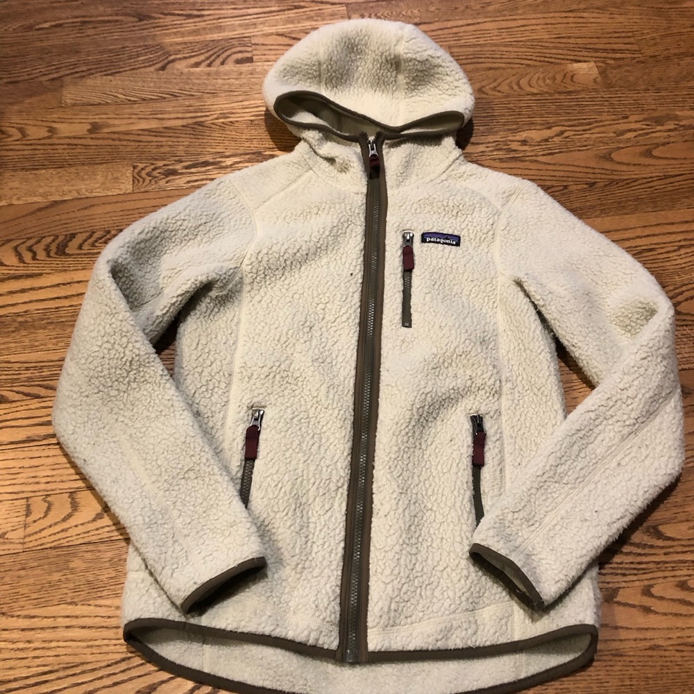 Patagonia Retro Pile Hoody Full Zip Jacket Cream